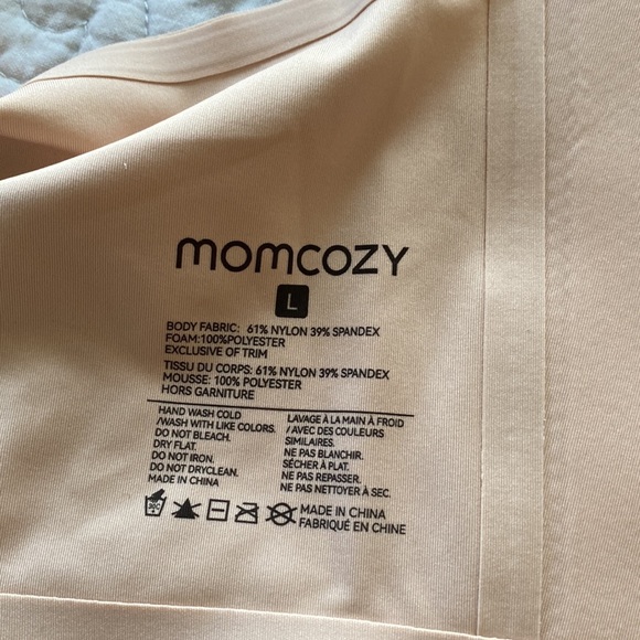 MomCozy Ultra Soft & Omni Maternity Nursing Bra - Blush Color, Large - Picture 6 of 6